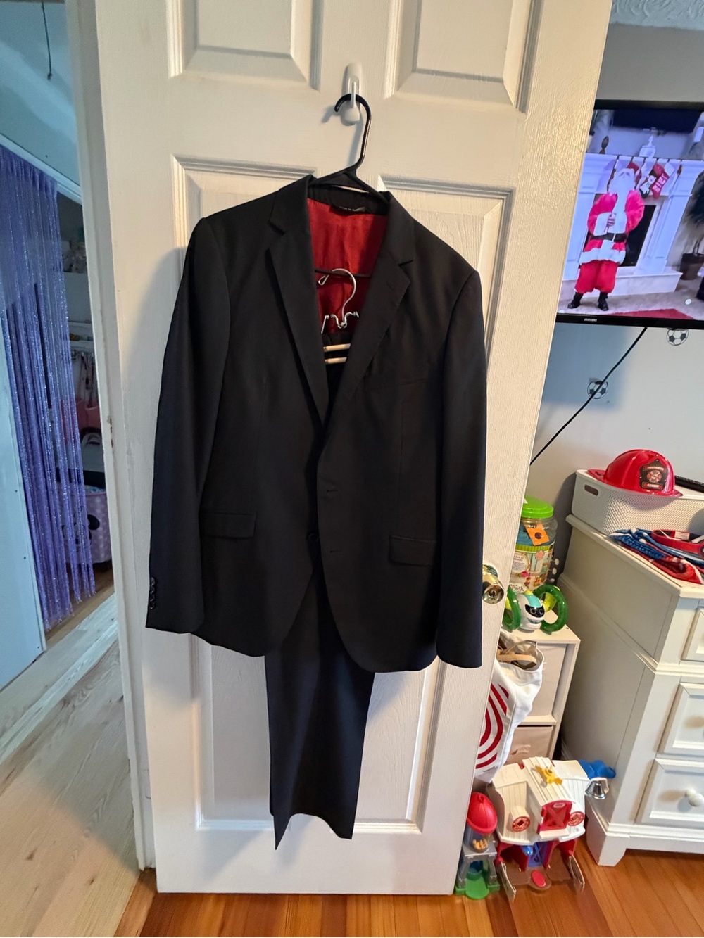 Men’s Interview by SARAR Black Two-Piece Suit – Like New